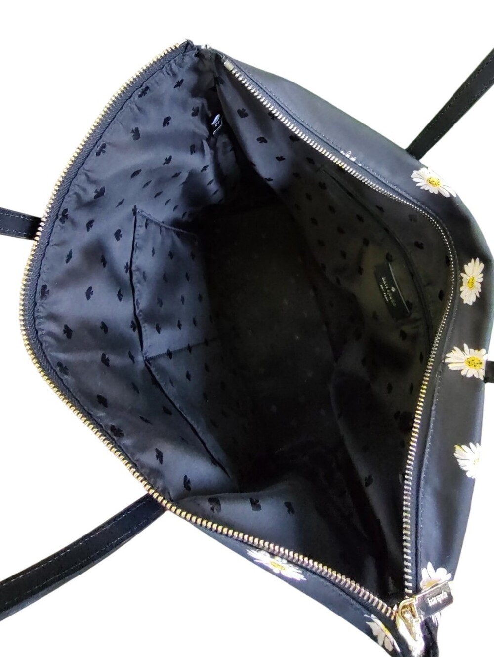 kate spade Black Daisy-Print Tote - Picture 5 of 7